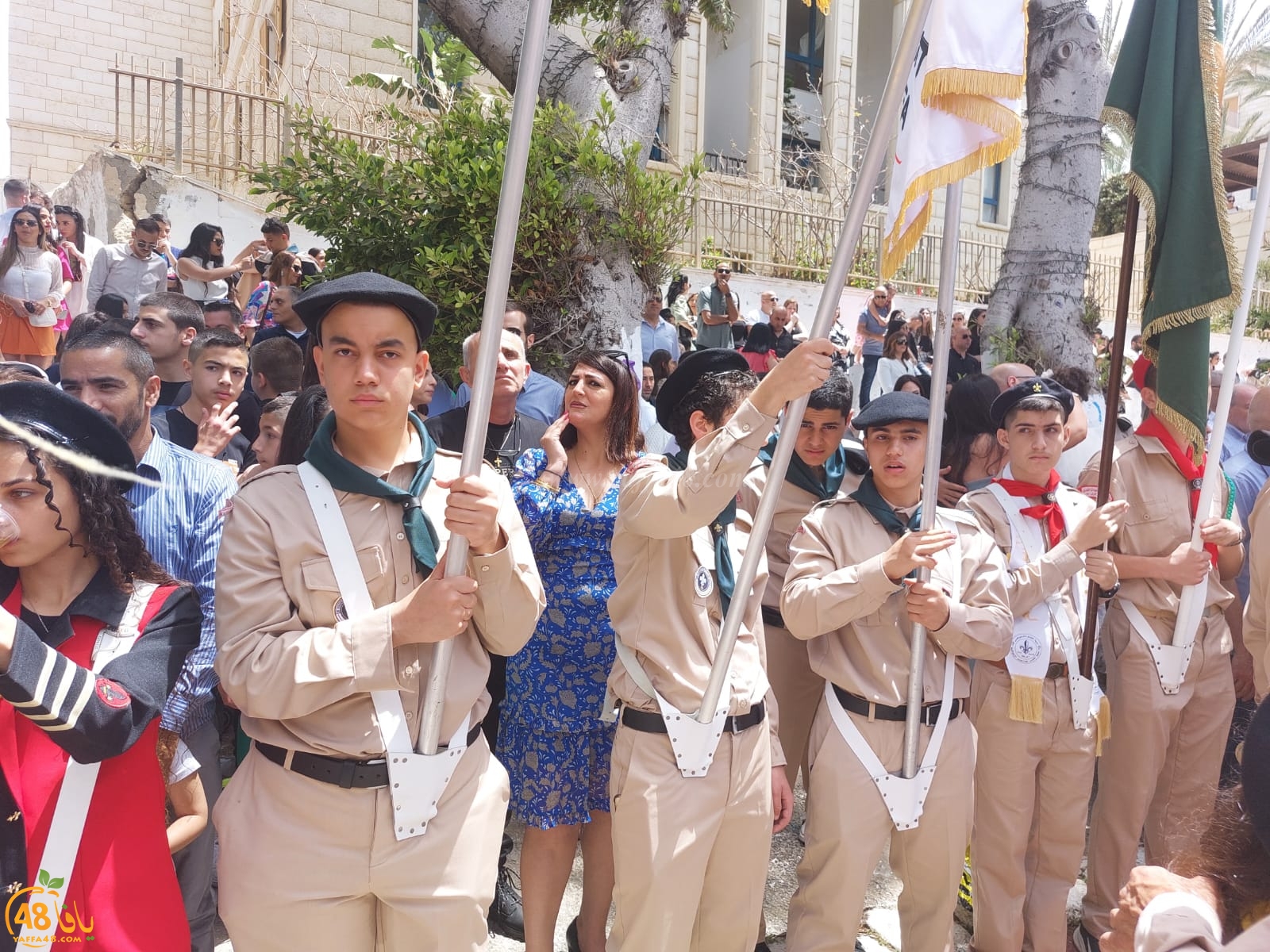 صور: استعراض كشفي ضخم في يافا بمناسبة يوم التقبيلة 